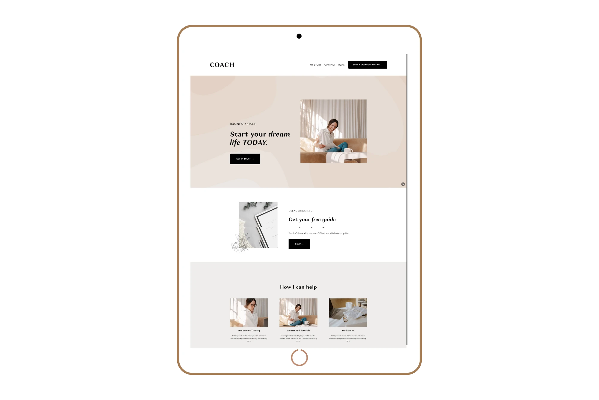 COACH | Squarespace 7.1 Website Template