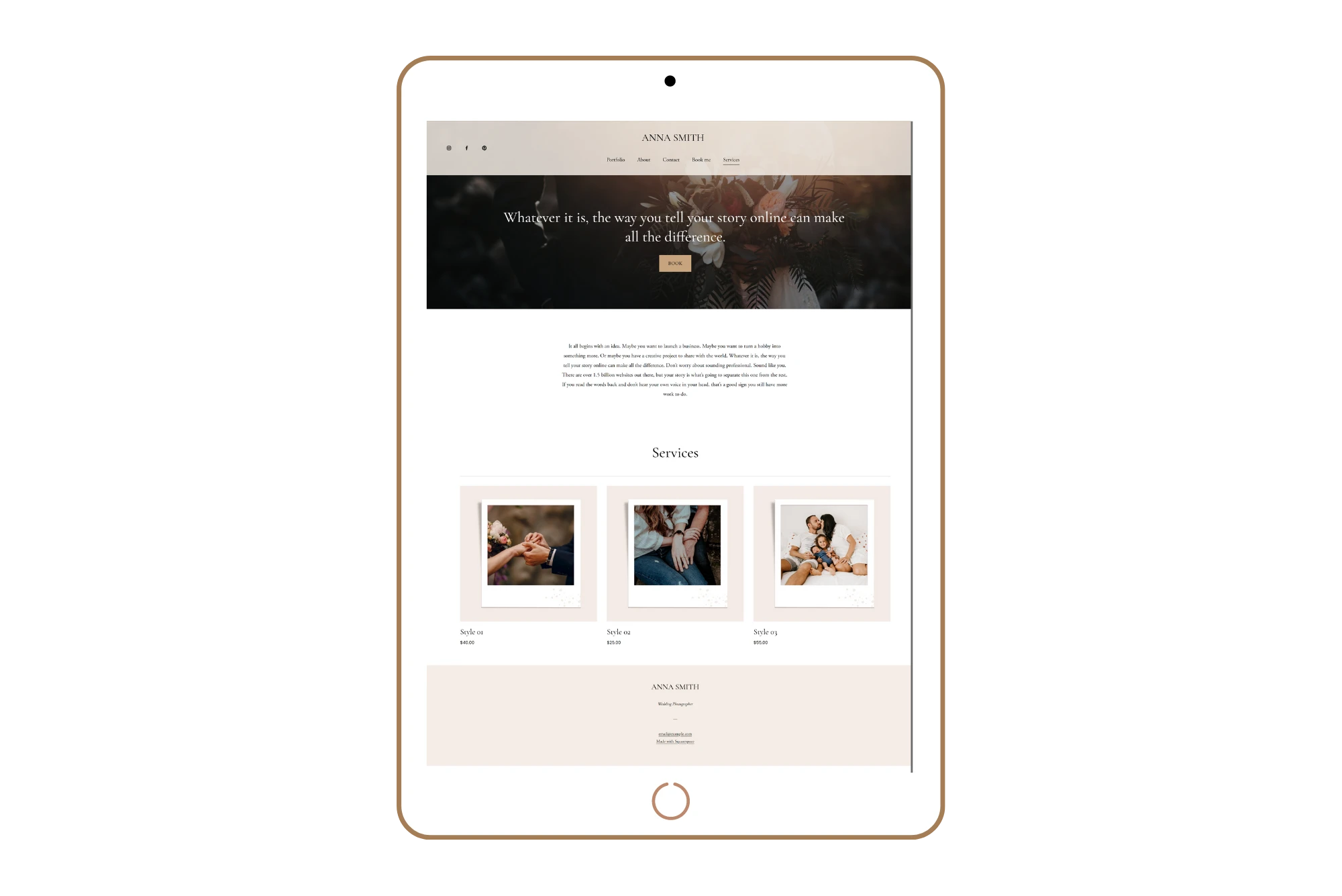 PHOTO | Squarespace 7.1 Website Template