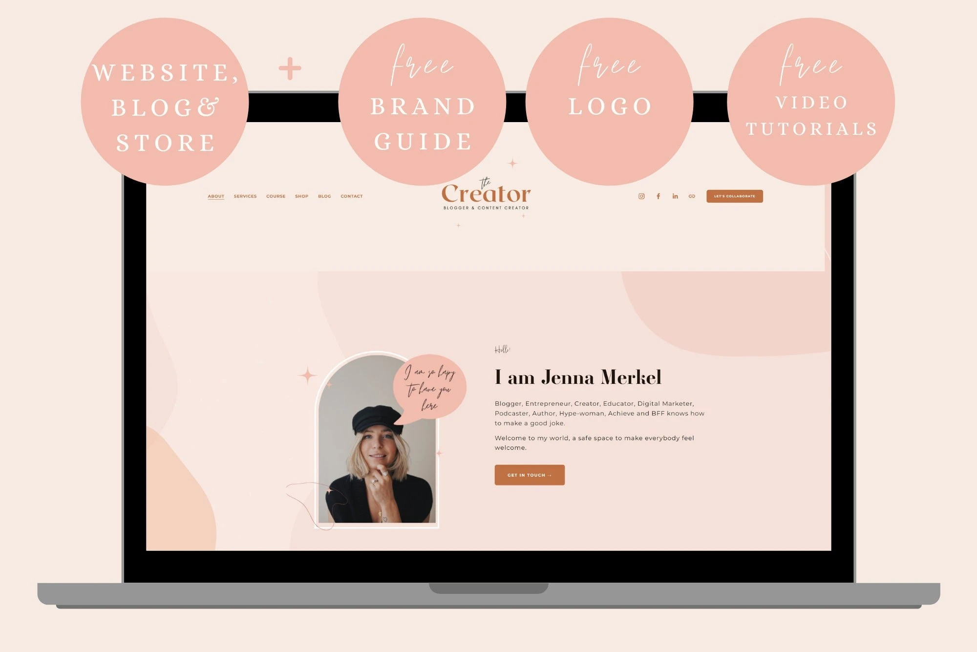 Boho Squarespace 7.1 Website Template Blog | Fashion Bloggers Template | Lifestyle Blog Template | Canva Branding Kit | Website Theme