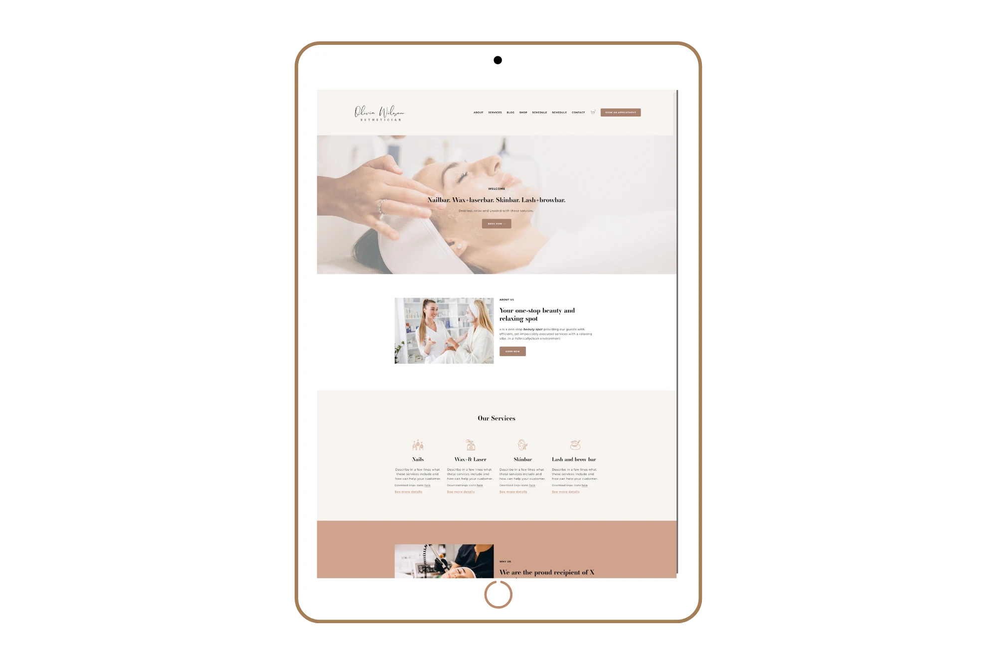 Esthetician, Beauty Website Theme | Squarespace Website Template