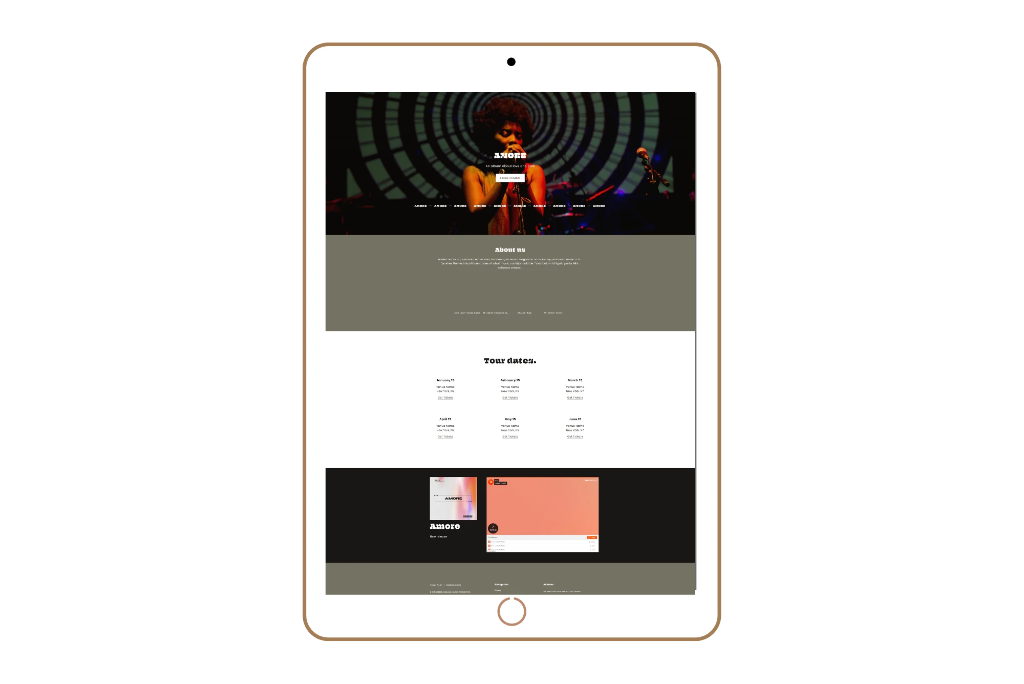 Musician and Artist Squarespace Website Template